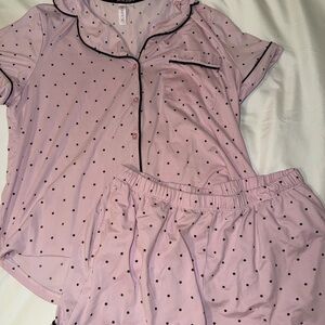 Pink Polka Dot Women's Pajama Set
